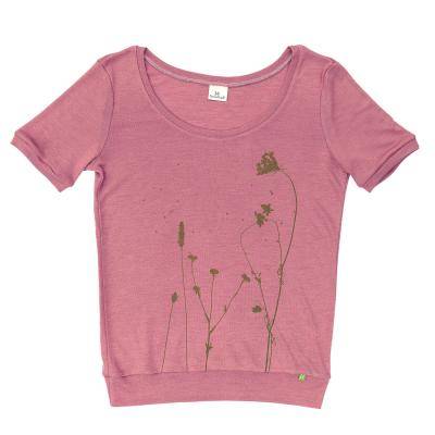 Shirt WS kurzarm rosé - gräser 
